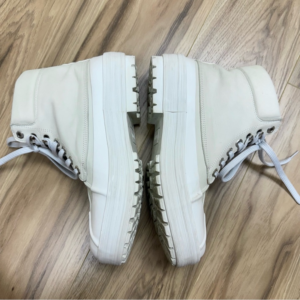 Jacquemus Les Meuniers Hautes White Rubber Leather Lace Up Ankle boots 40 - Picture 6 of 17